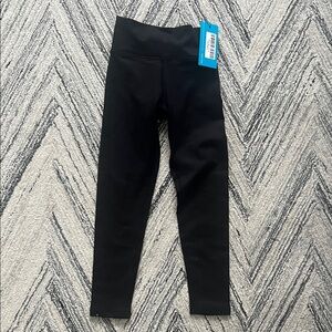 NWT Terez Kids Girls TLC Black Leggings Size 7/8